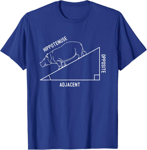 Hippotenuse - Funny Math Humor Hypotenuse Teacher Joke Men Women Girls Kids T-Shirt - T-Shirt | Royal