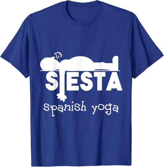 Yoga Gift & Funny Sleeping Fun Spanish Siesta T-Shirt - T-Shirt | Royal