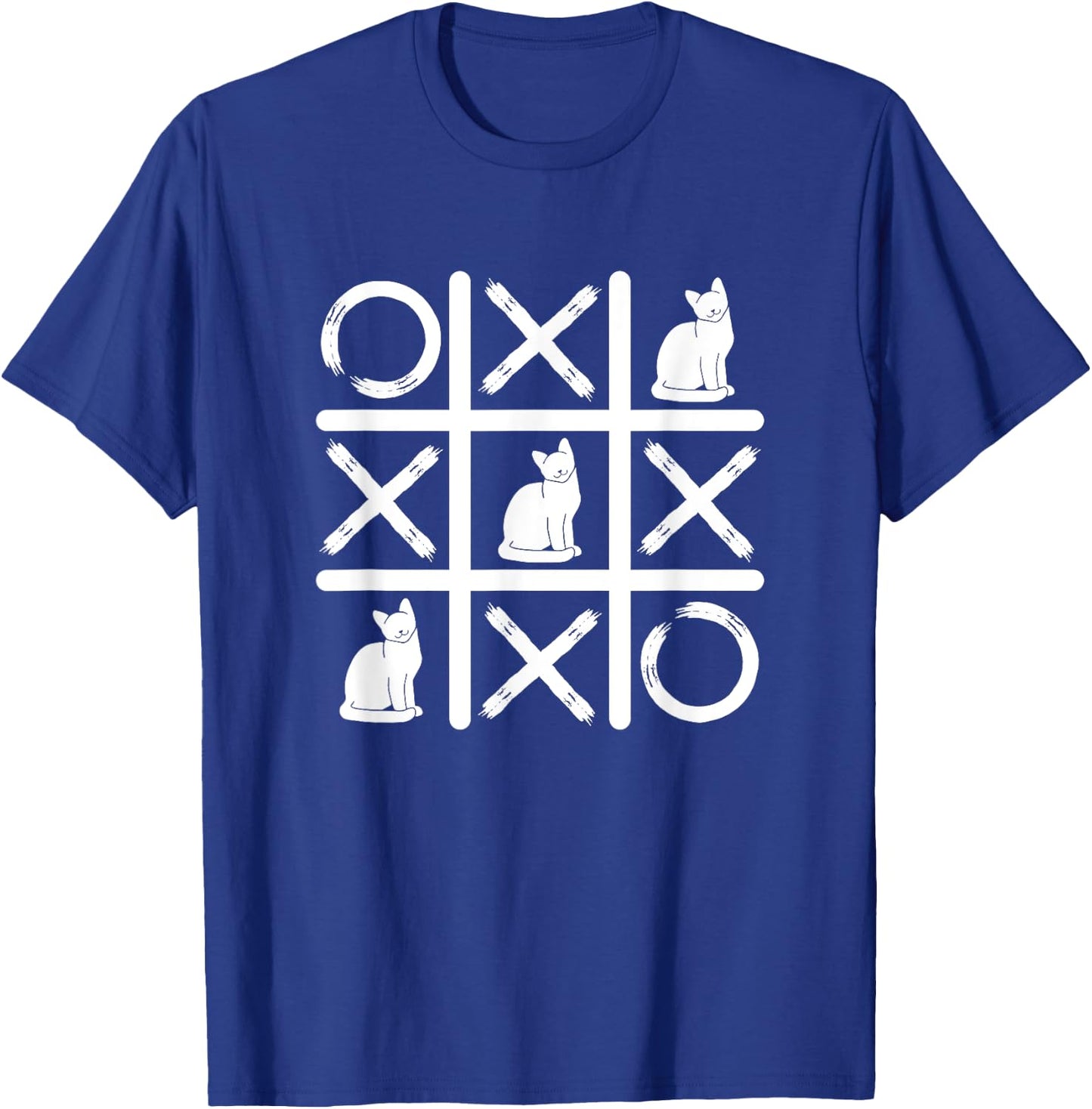 Tic Tac Toe Crosses Cat Kitten Pet Tic Tac Toe Cat T-Shirt - T-Shirt | Royal