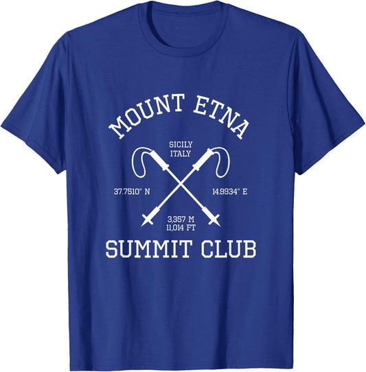 Climbed Mount Etna Summit Club Sicily Italy Hike Hiking T-Shirt - T-Shirt | Royal