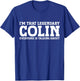 Colin Surname Funny Team Family Last Name Colin T-Shirt - T-Shirt | Royal