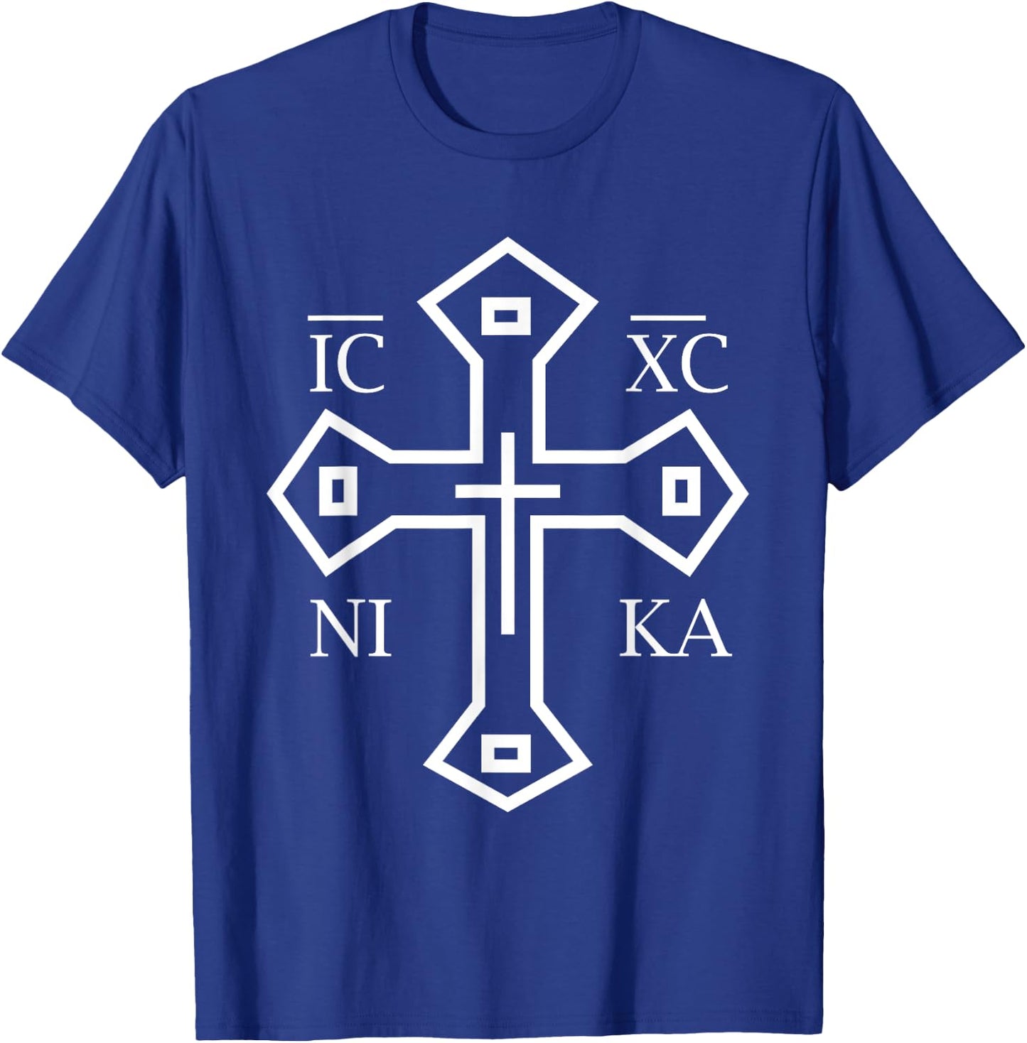 Orthodox Cross Jesus Christ Orthodox Christian T-Shirt - T-Shirt | Royal