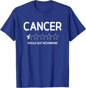 Cancer Would Not Recommend, Support, Life Quotes T-Shirt - T-Shirt | Royal