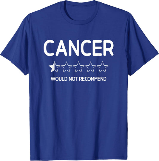Cancer Would Not Recommend, Support, Life Quotes T-Shirt - T-Shirt | Royal