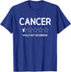 Cancer Would Not Recommend, Support, Life Quotes T-Shirt - T-Shirt | Royal
