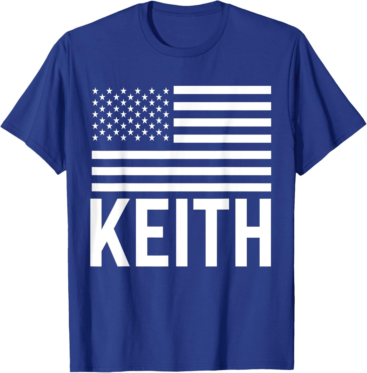 Keith Usa Name Forename Personalized Birthday T-Shirt - T-Shirt | Royal