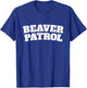 Beaver Patrol Funny Pussay Patrol Rude Lads Humour T-Shirt - T-Shirt | Royal