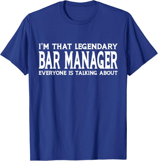 Bar Manager Job Title Employee Funny Worker Bar Manager T-Shirt - T-Shirt | Royal