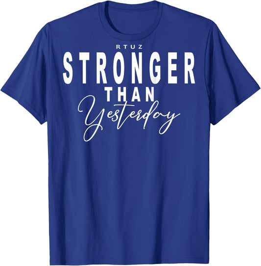 Fitness Quote Y2K Gym Training Back Print Yoga Sport Workout T-Shirt - T-Shirt | Royal
