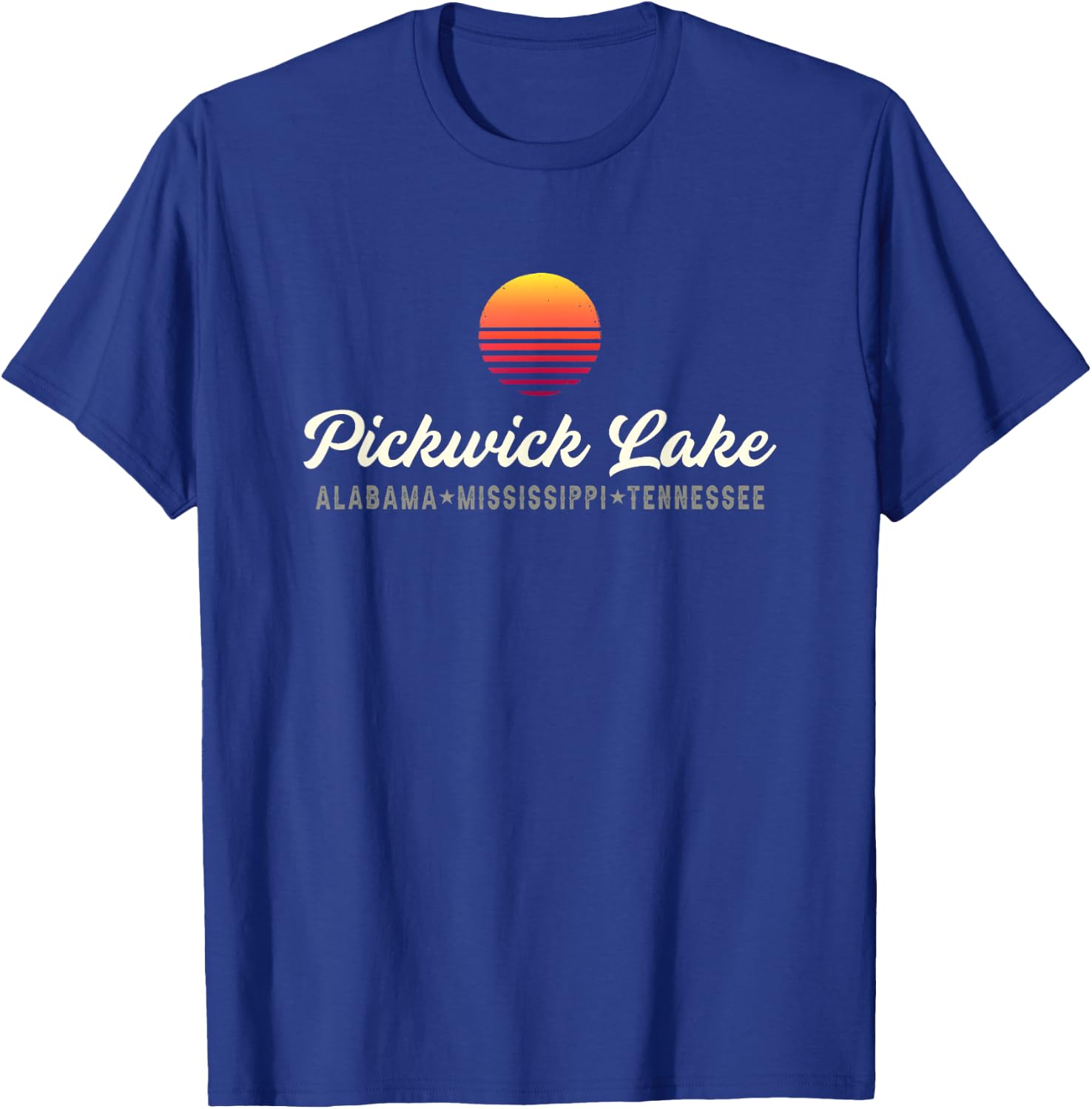 Pickwick Lake ALABAMA MISSISSIPPI TENNESSEE Bass Fishing T-Shirt - T-Shirt | Royal
