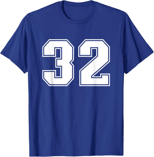 Number #32 Sports Jersey Lucky Number T-Shirt - T-Shirt | Royal