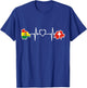 Switzerland Bolivia Flag Swiss Bolivian Heartbeat T-Shirt - T-Shirt | Royal