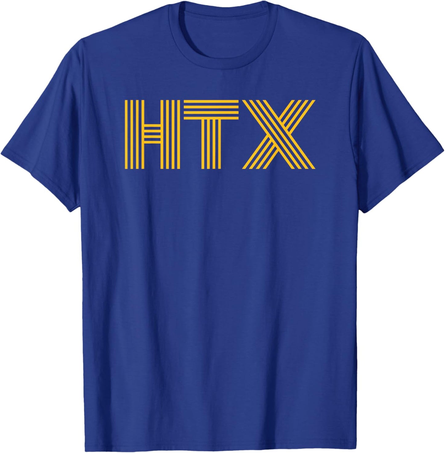 HTX / Houston TX Retro Linear Design T-Shirt - T-Shirt | Royal