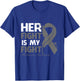 Her Fight Is My Fight Melanoma Awareness Feather T-Shirt - T-Shirt | Royal