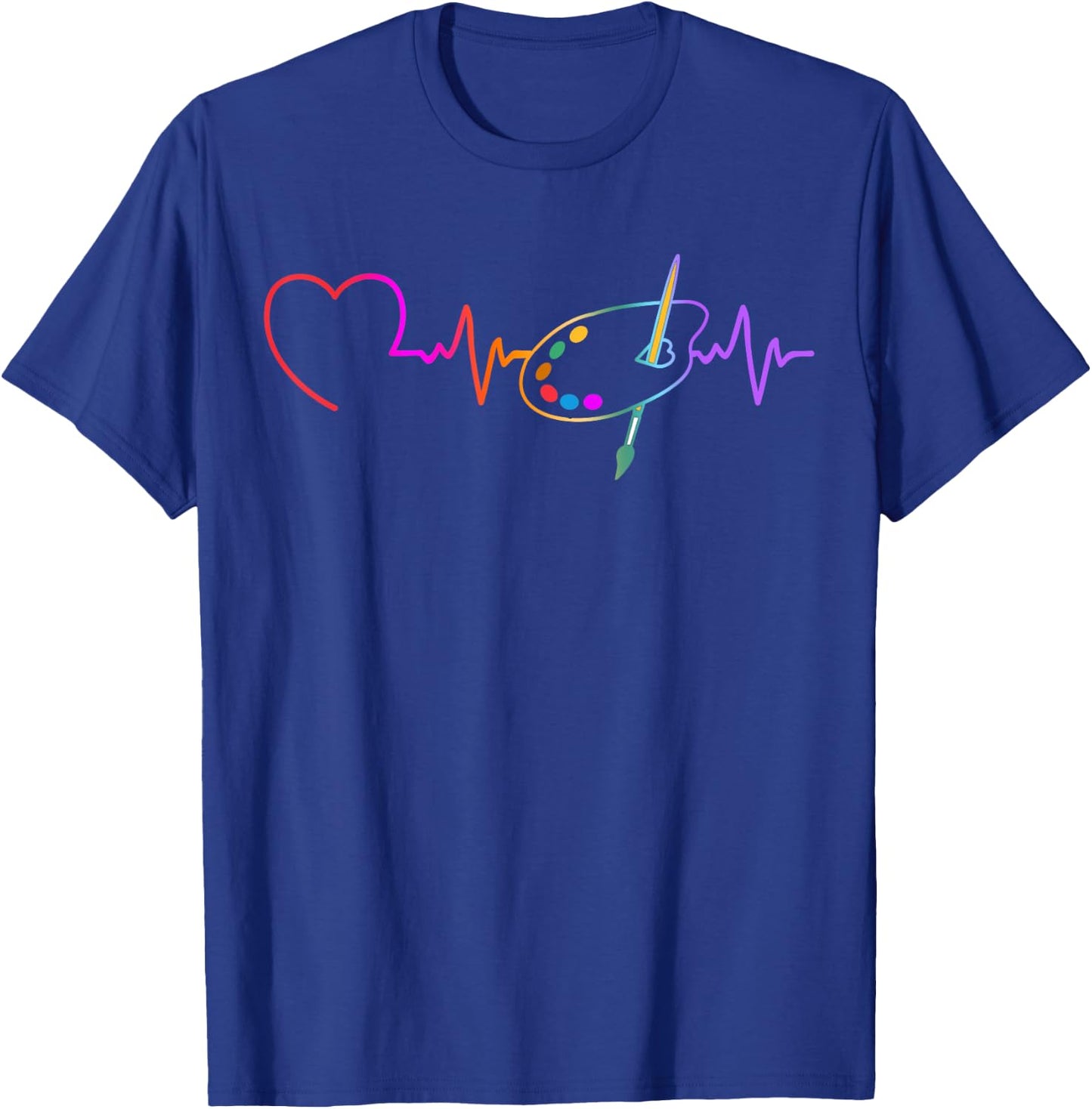 Cool Art Art Teacher Artist Painter Brush Funny T-Shirt - T-Shirt | Royal