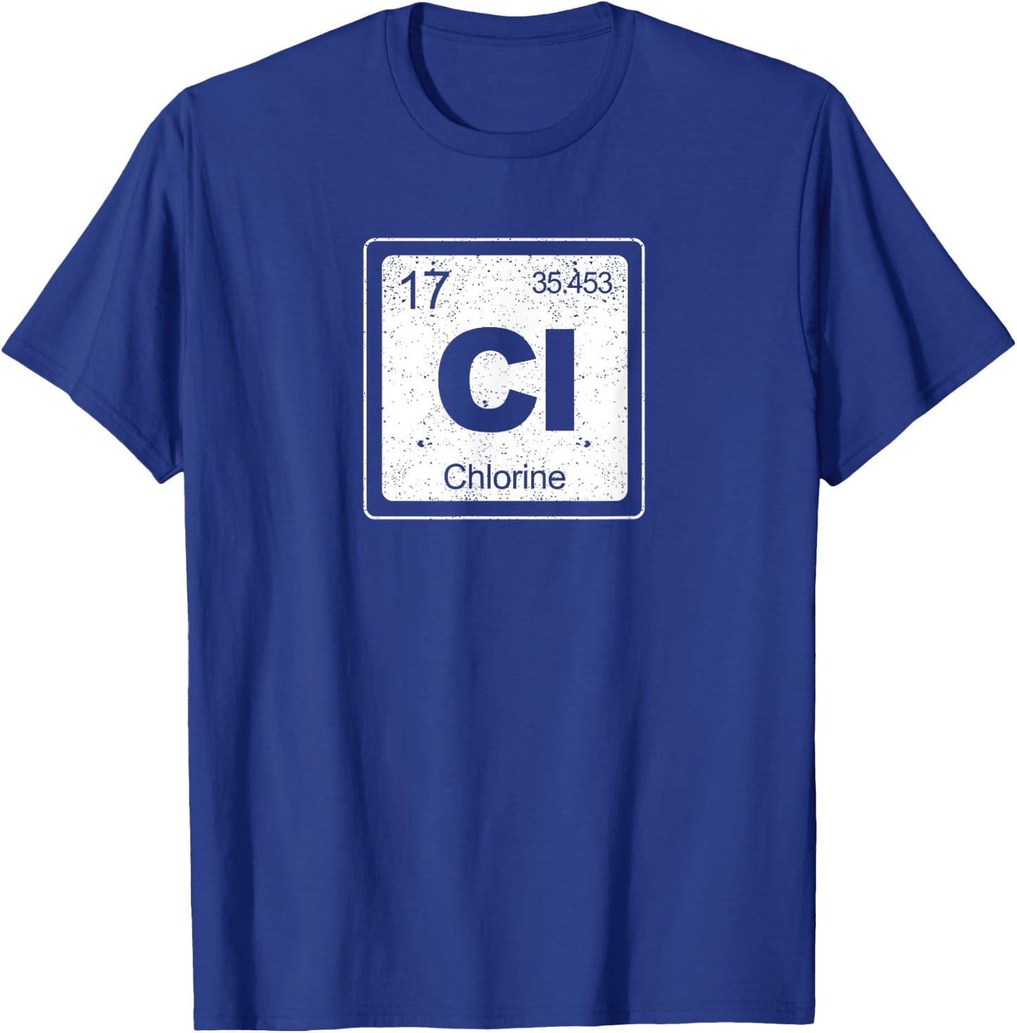 Chlorine Periodic Table Symbol Chemistry Funny Swimming Dive T-Shirt - T-Shirt | Royal