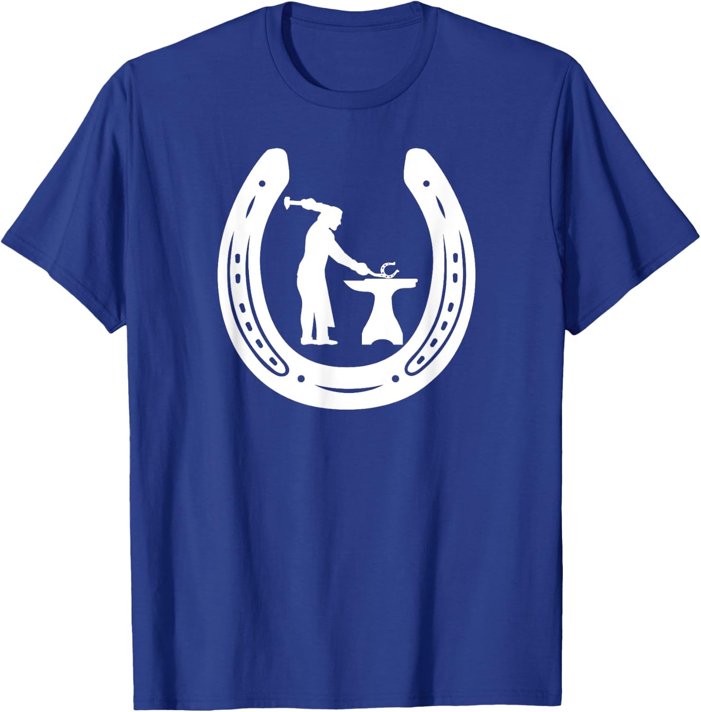 Horseshoe-Blacksmith Farrier tools Horseshoe Horse Farriers T-Shirt - T-Shirt | Royal