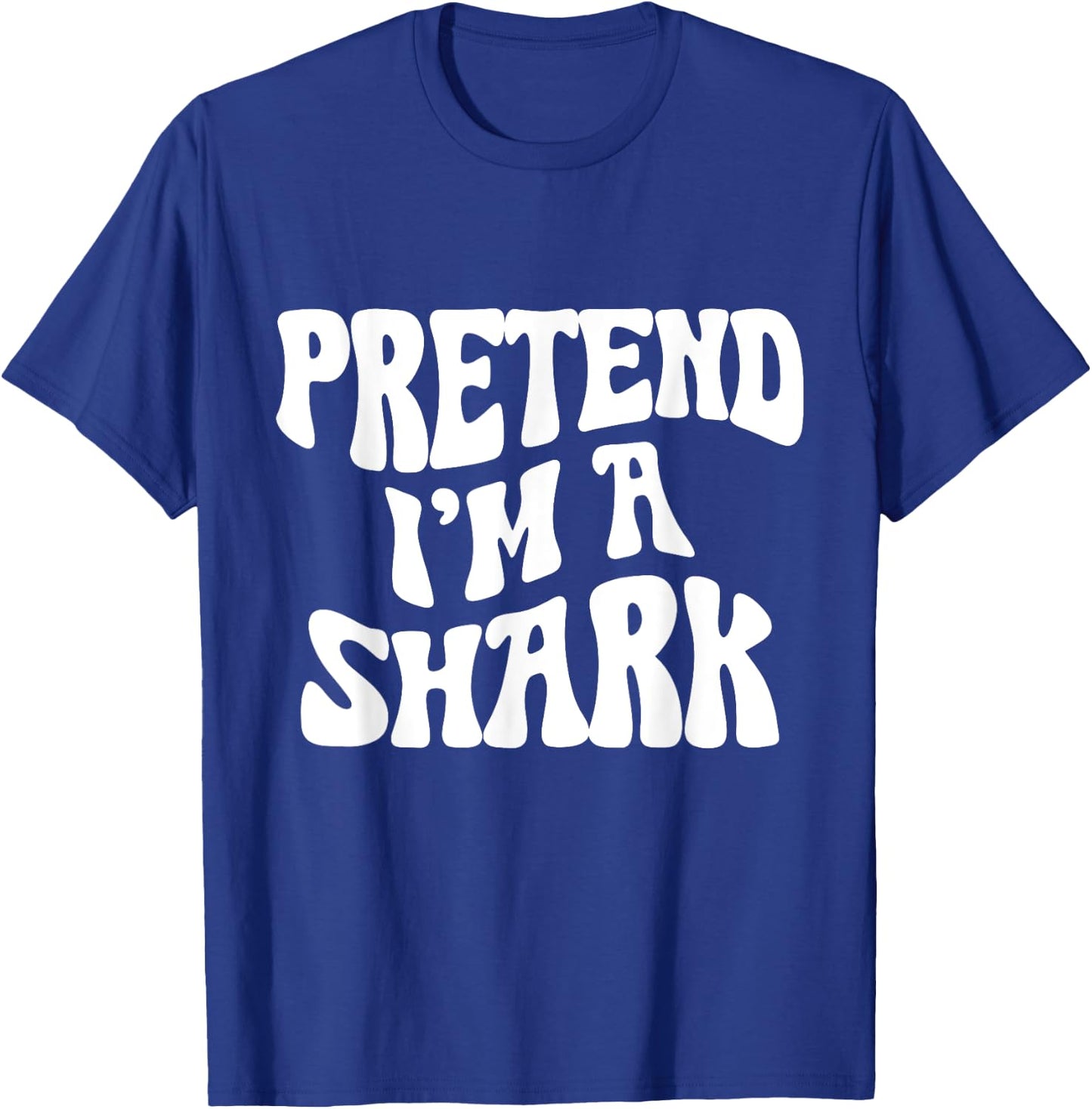 Pretend I'm a Shark Funny lazy Halloween Costume T-Shirt - T-Shirt | Royal