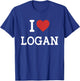 I Love Logan - I Heart Logan - Funny Gift Logan T-Shirt - T-Shirt | Royal