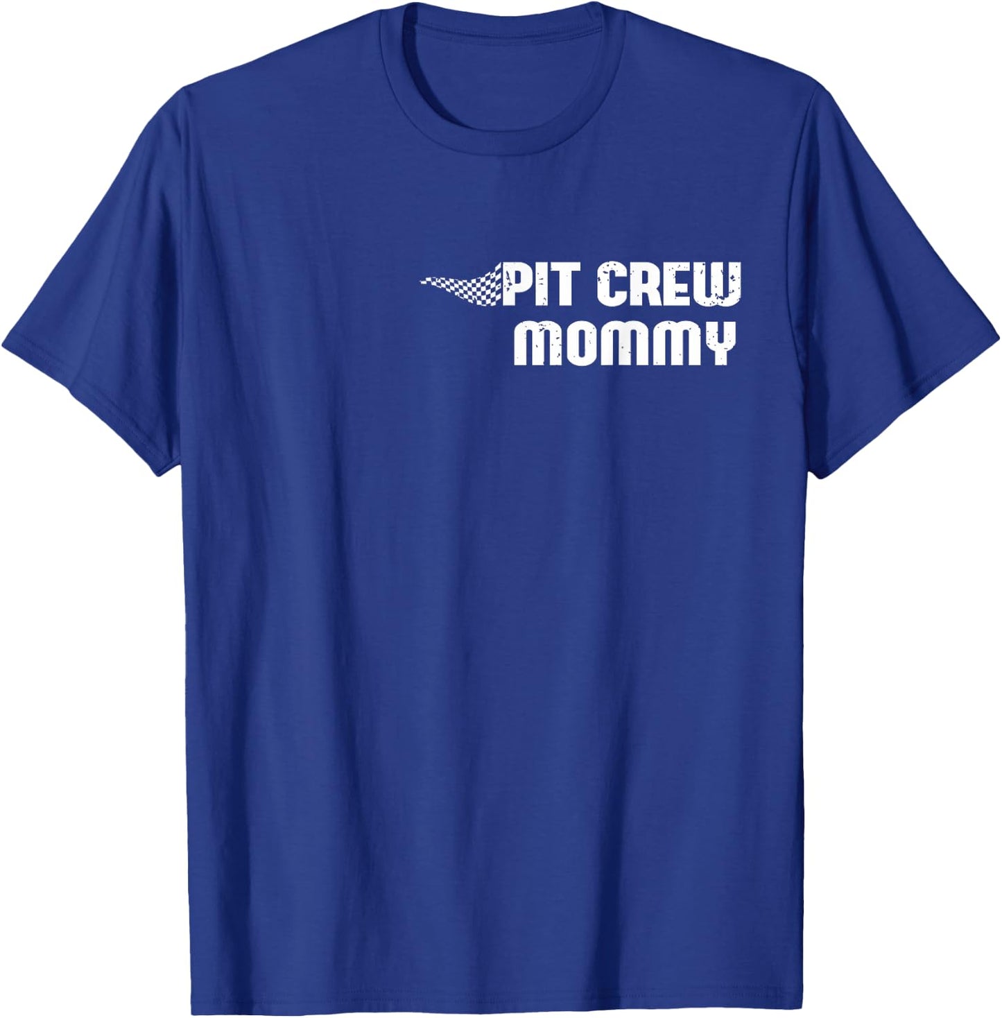Pit Crew Mommy Racing Car Family Matching Birthday Party T-Shirt - T-Shirt | Royal