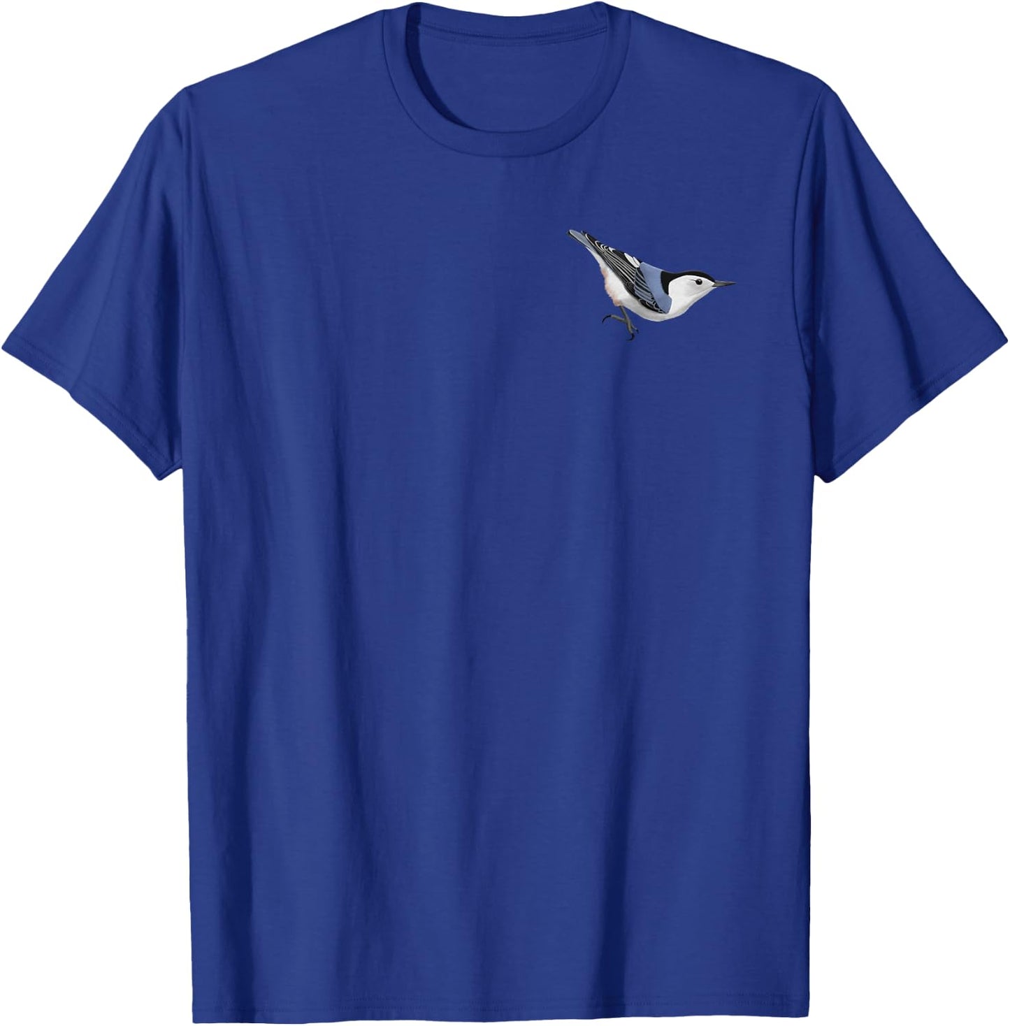 White-Breasted Nuthatch Bird Birdlover Birdwatcher Biologist T-Shirt - T-Shirt | Royal