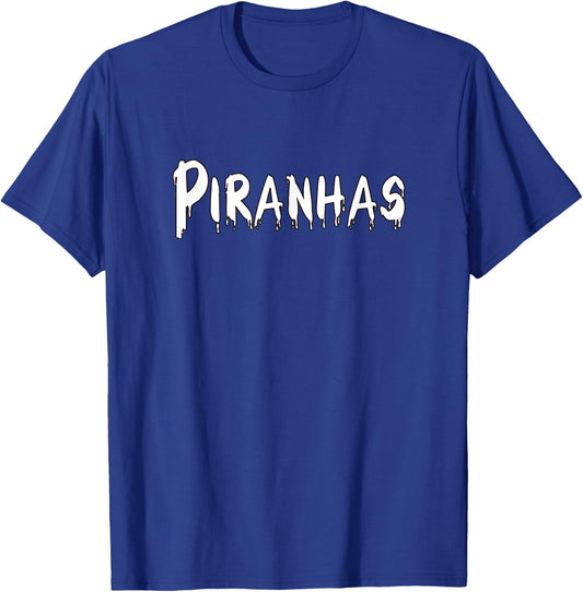 PIRANHAS Swimming Baseball Basketball Football TBall Team T-Shirt - T-Shirt | Royal