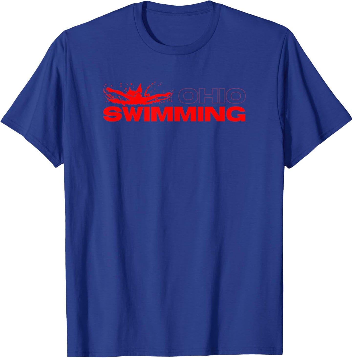 State of Ohio Water Sports Local Ohioan Swimmer OH Swimming T-Shirt - T-Shirt | Royal