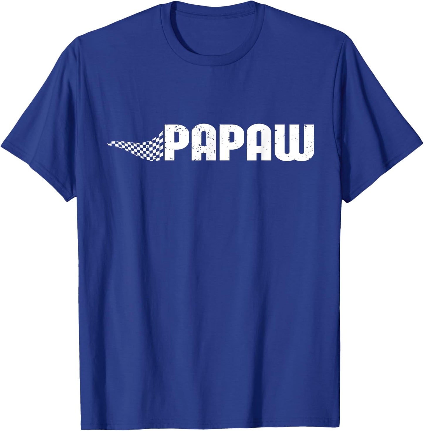 Pit Crew Papaw Racing Car Family Matching Birthday Party T-Shirt - T-Shirt | Royal