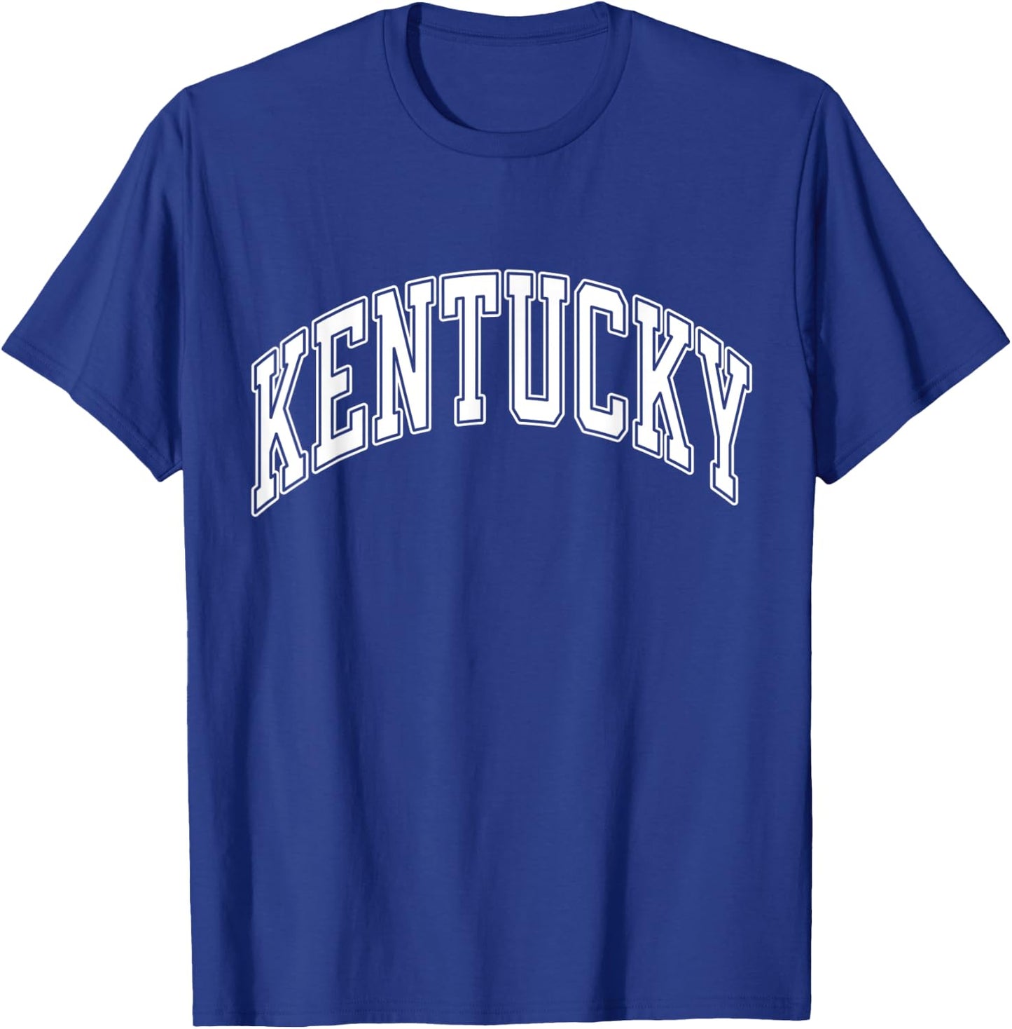 Kentucky Varsity Style White Text T-Shirt - T-Shirt | Royal