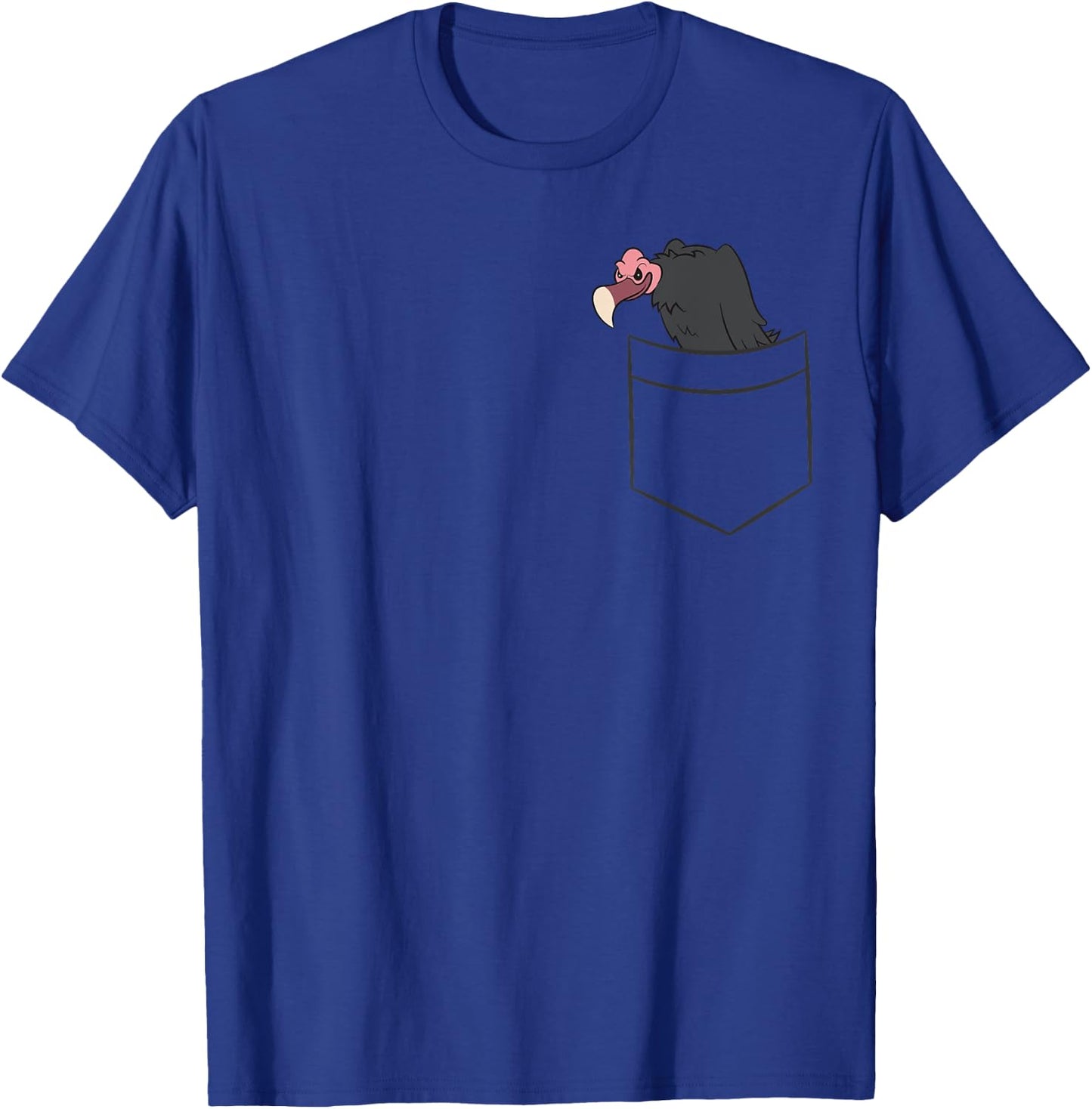 Turkey Vulture In a Pocket Cute Buzzard T-Shirt - T-Shirt | Royal
