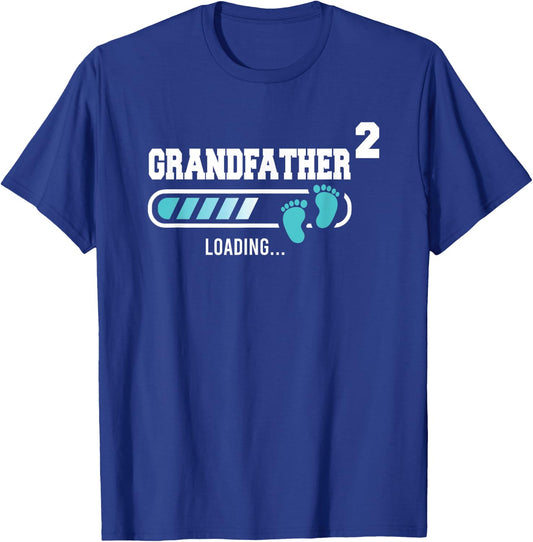 Grandfather 2 Second Time Grandpa Funny Grandpa Of Two T-Shirt - T-Shirt | Royal
