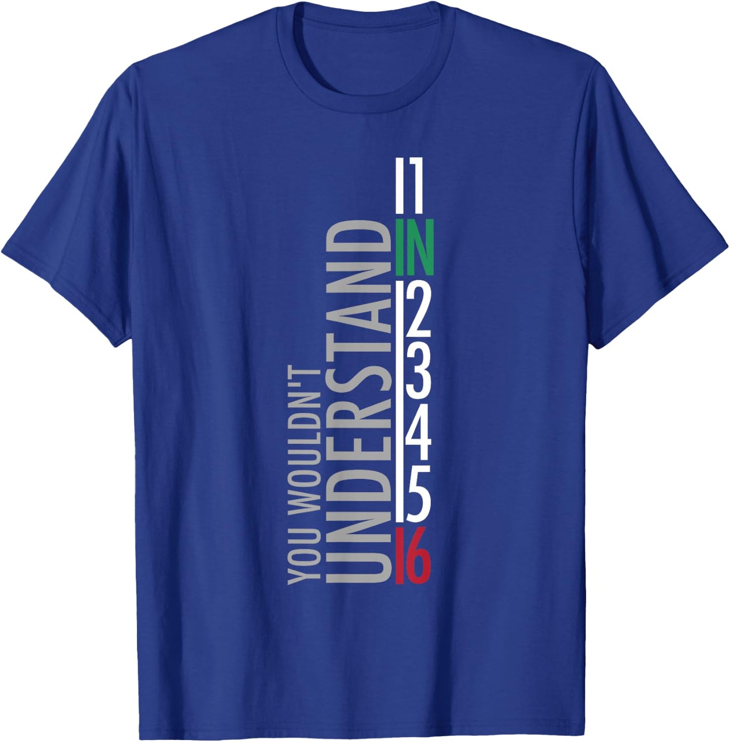 1N23456 Motorcycle Gear Shift Motorcyclist T-Shirt - T-Shirt | Royal