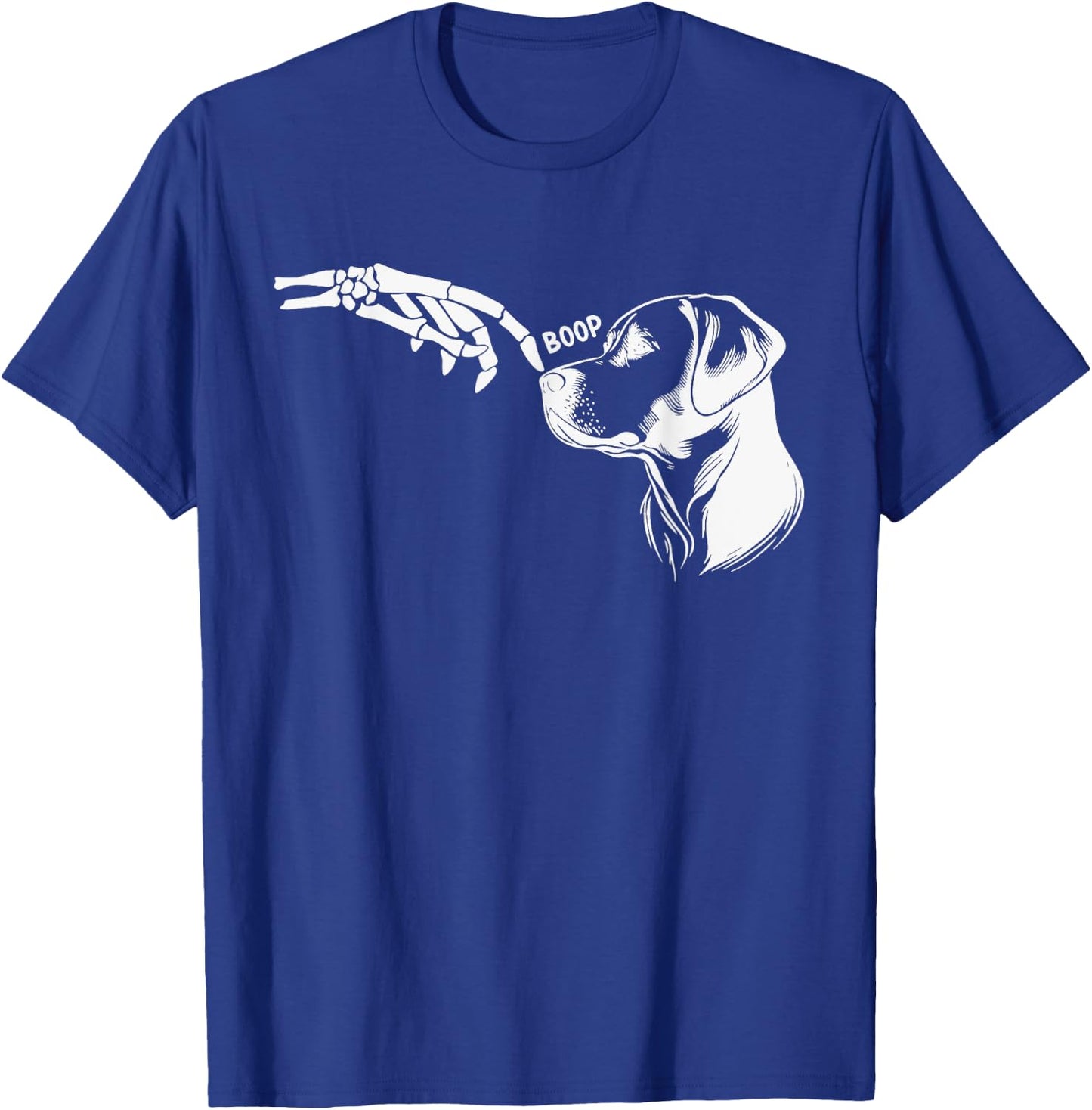 Dog Lover Skeleton Hand Boop Funny Halloween 2023 Labrador T-Shirt - T-Shirt | Royal