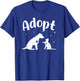Dog Adopt Art Women Cat Rescue Pet Animal Adoption T-Shirt - T-Shirt | Royal