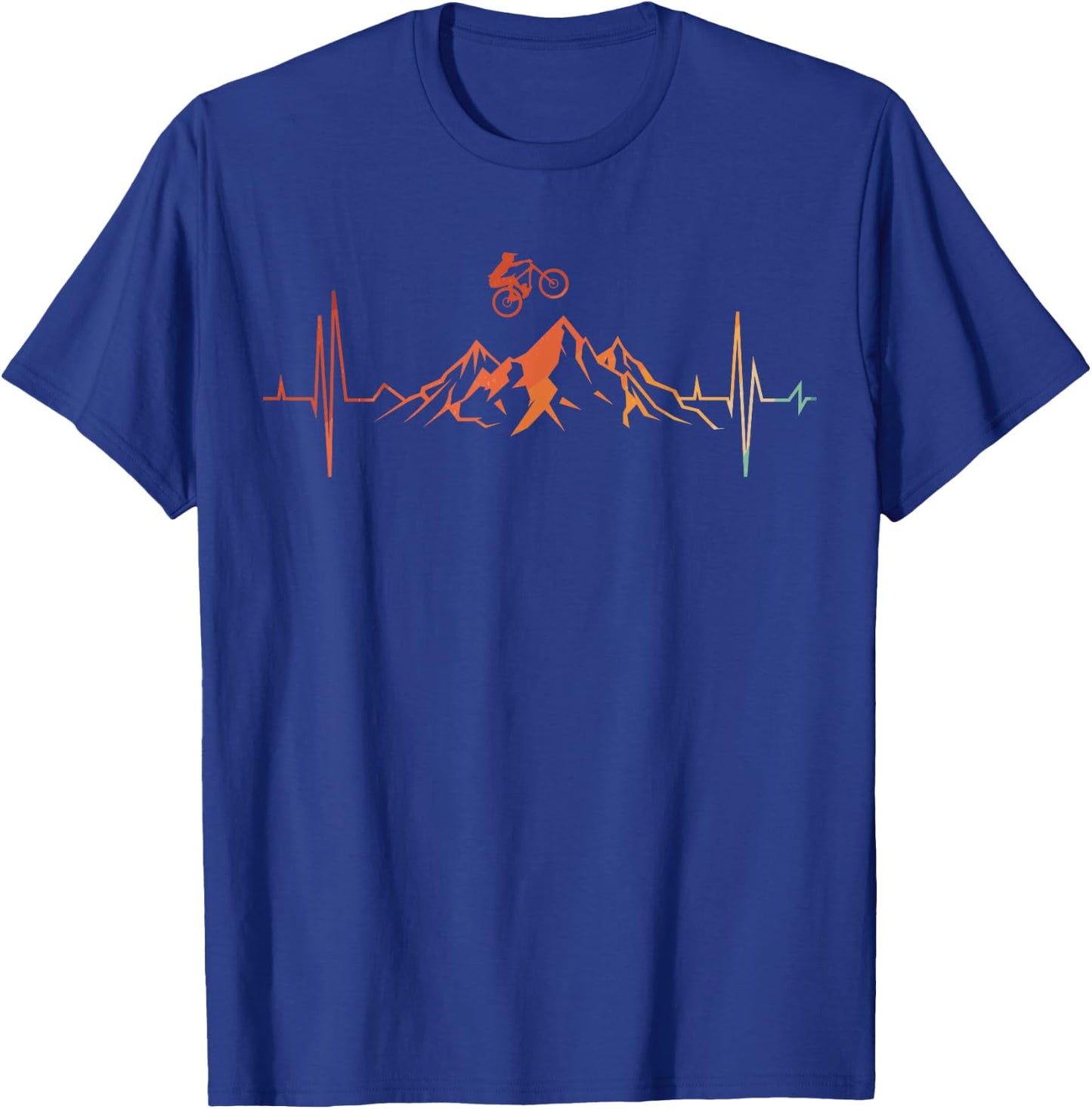 Mountain Bike Art Women Downhill Mountain Biker MTB T-Shirt - T-Shirt | Royal