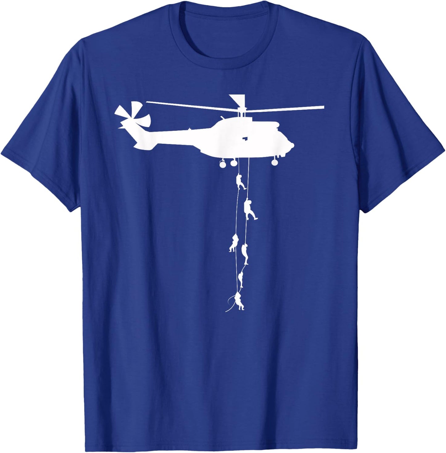 Helicopter dropping Soldiers air assault T-Shirt - T-Shirt | Royal