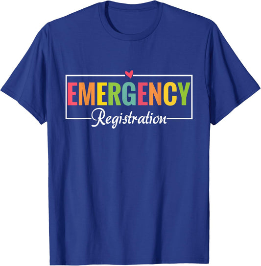 Emergency Registration Room Patient ER Nurse Register T-Shirt - T-Shirt | Royal