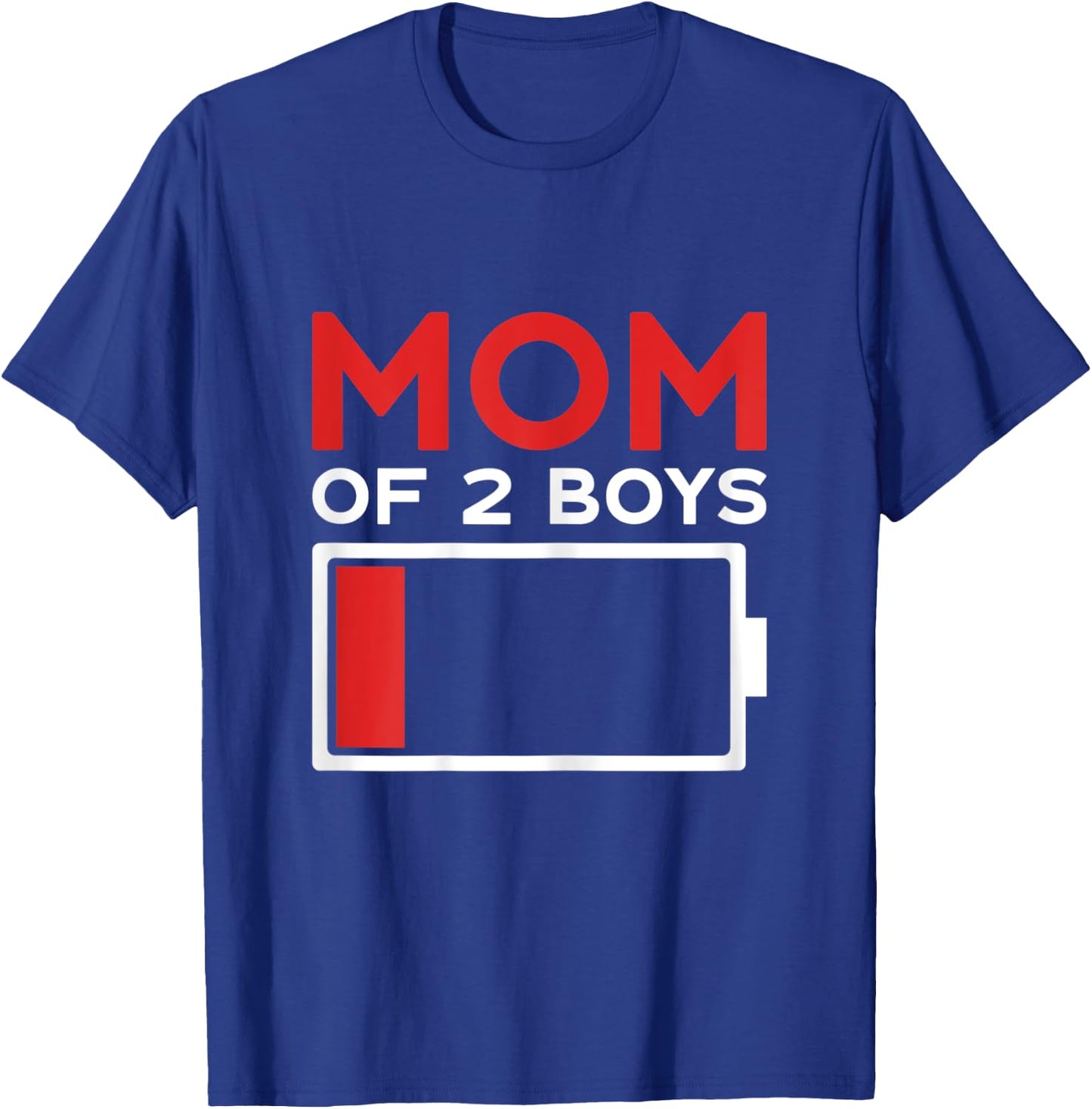 Mom of 2 Boys Mother's Day T-Shirt - T-Shirt | Royal