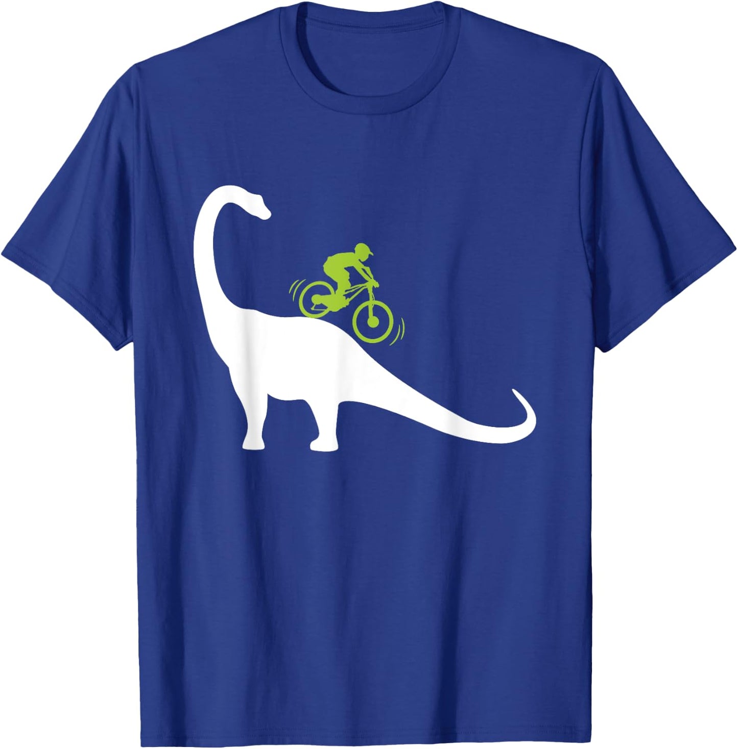 Cool Mountain Bike Dino Funny Bicycle Dinosaur Lovers Outfit T-Shirt - T-Shirt | Royal