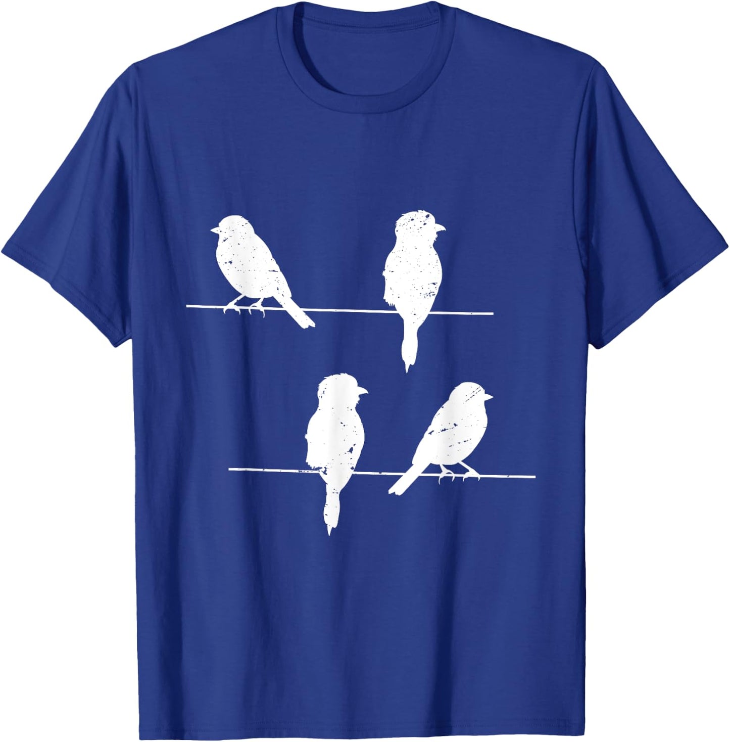 Birds On A Wire Funny and Cute Bird Lover Graphic T-Shirt - T-Shirt | Royal