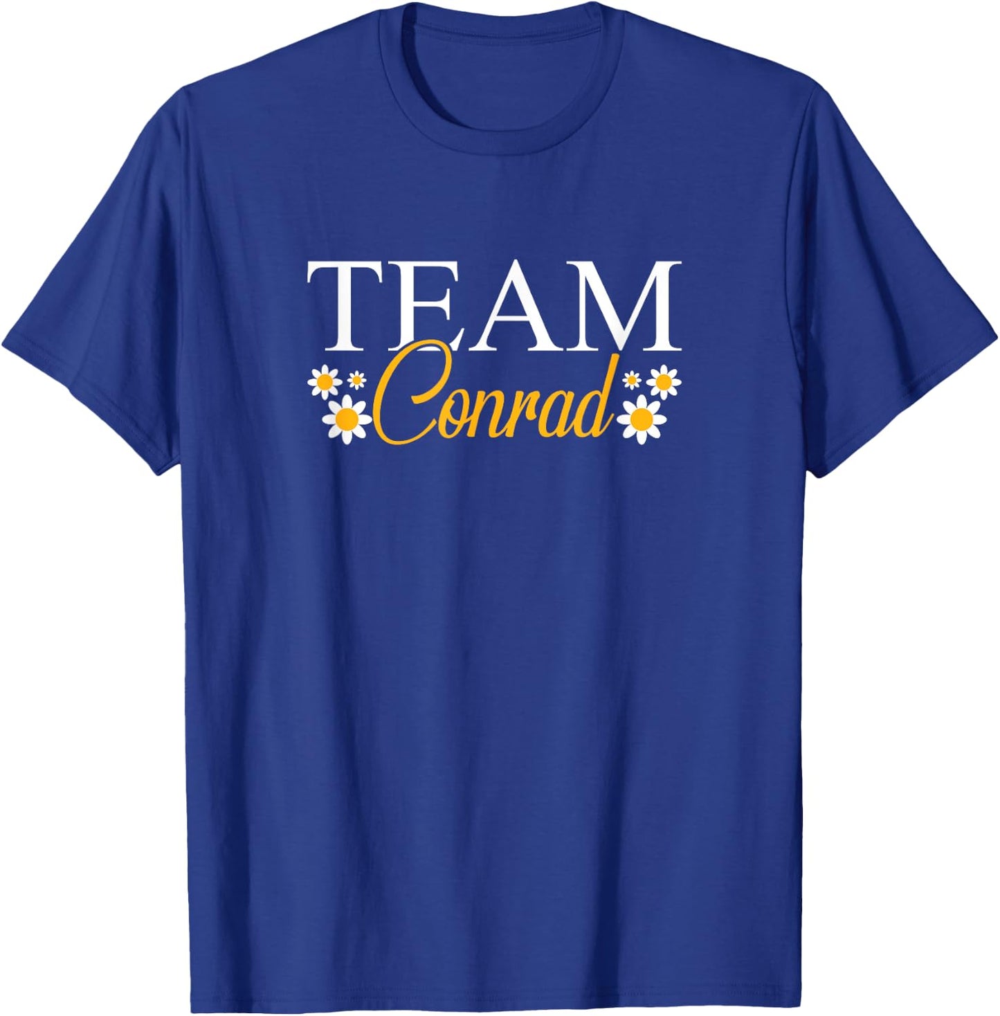 Team Conrad Kids -Adults Floral Black Small Classic Fit Short Sleeve T-Shirt - T-Shirt | Royal