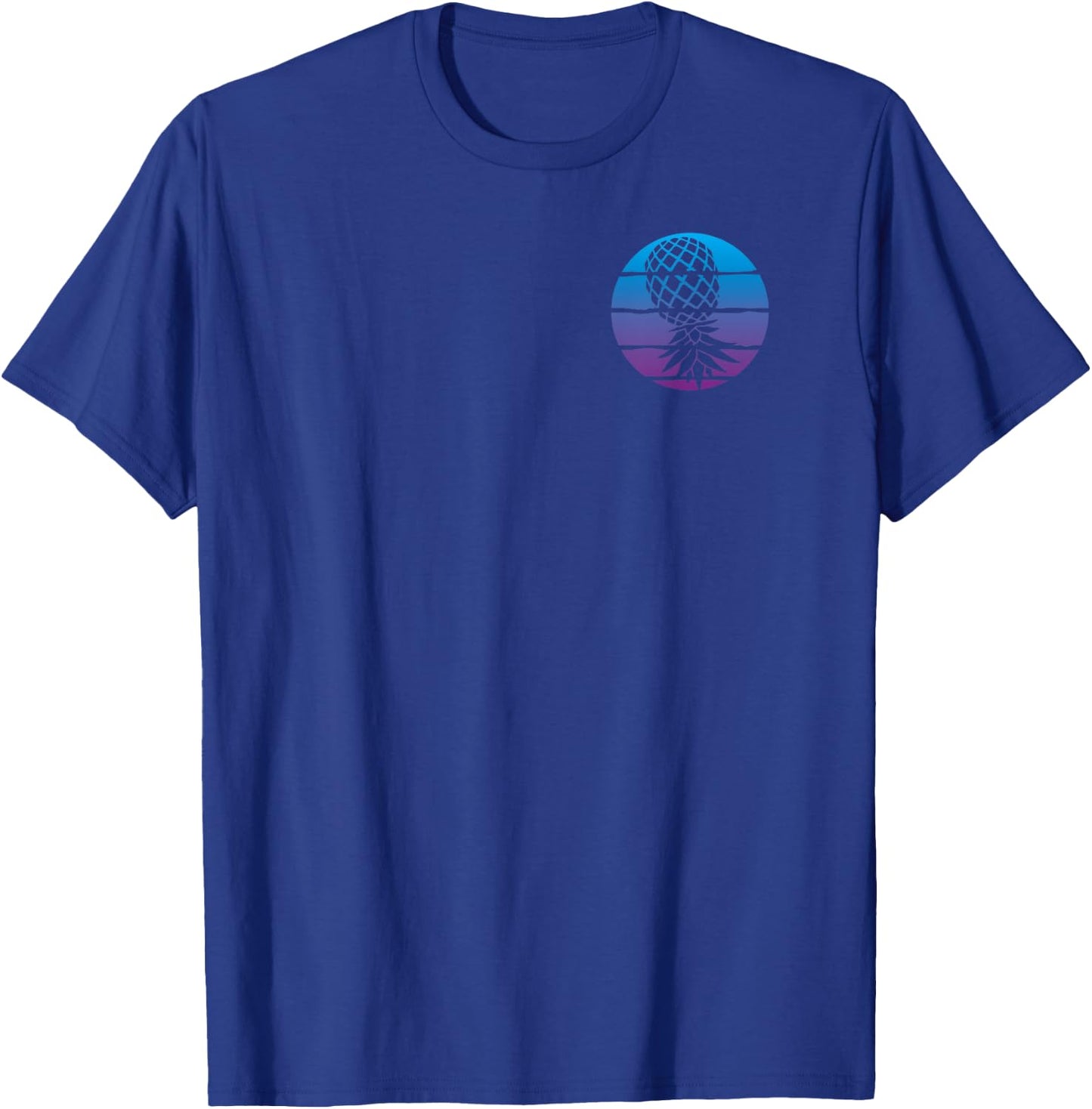 2-sided Vaporwave Aesthetic Upside Down Pineapple Swinger T-Shirt - T-Shirt | Royal