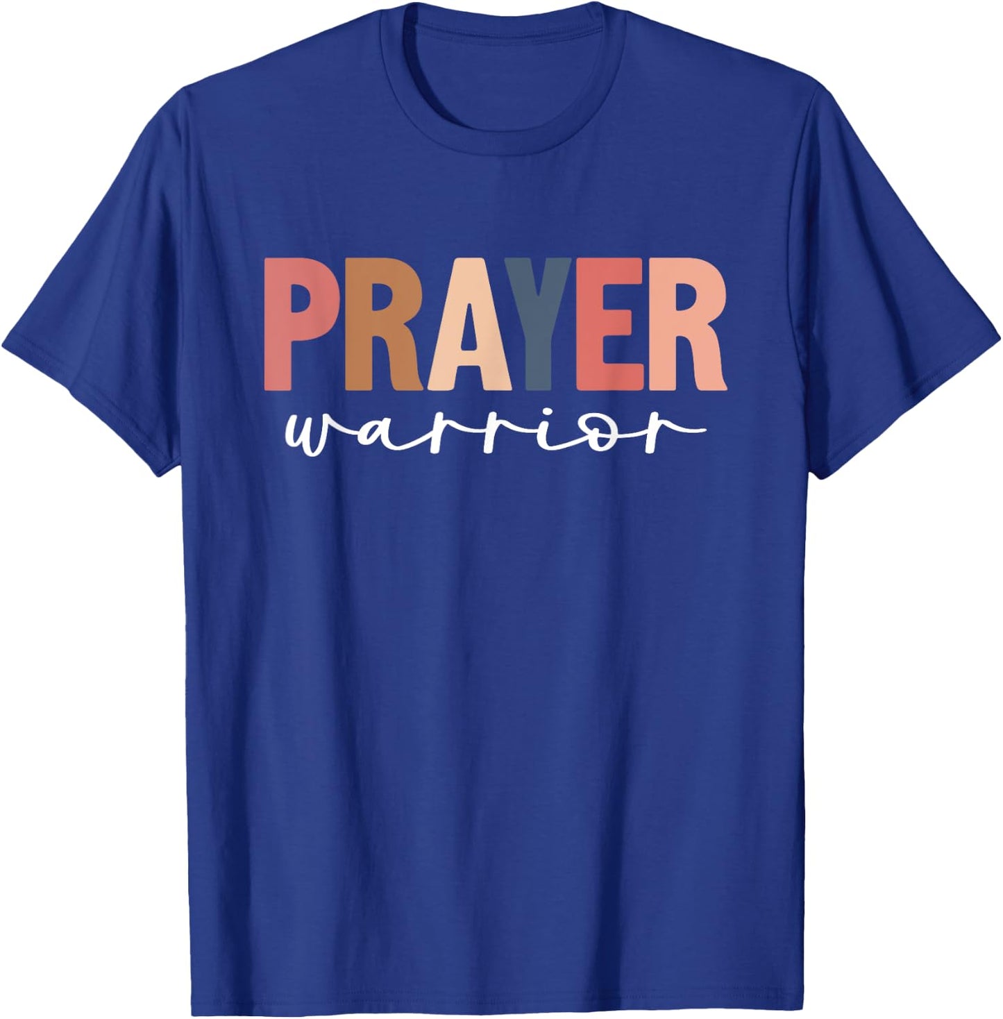 Prayer Warrior Faith God Jesus Christian Women Cute T-Shirt - T-Shirt | Royal