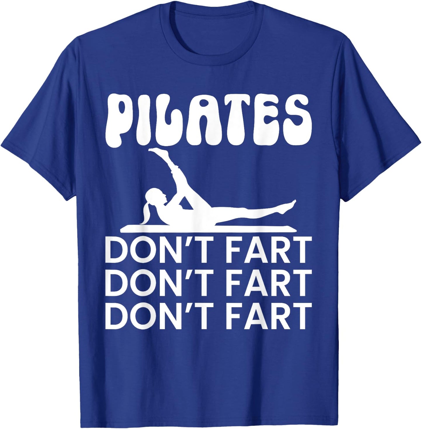 Pilates Gifts -Adults Black Modern Fun Yoga Small Short Sleeve T-Shirt - T-Shirt | Royal
