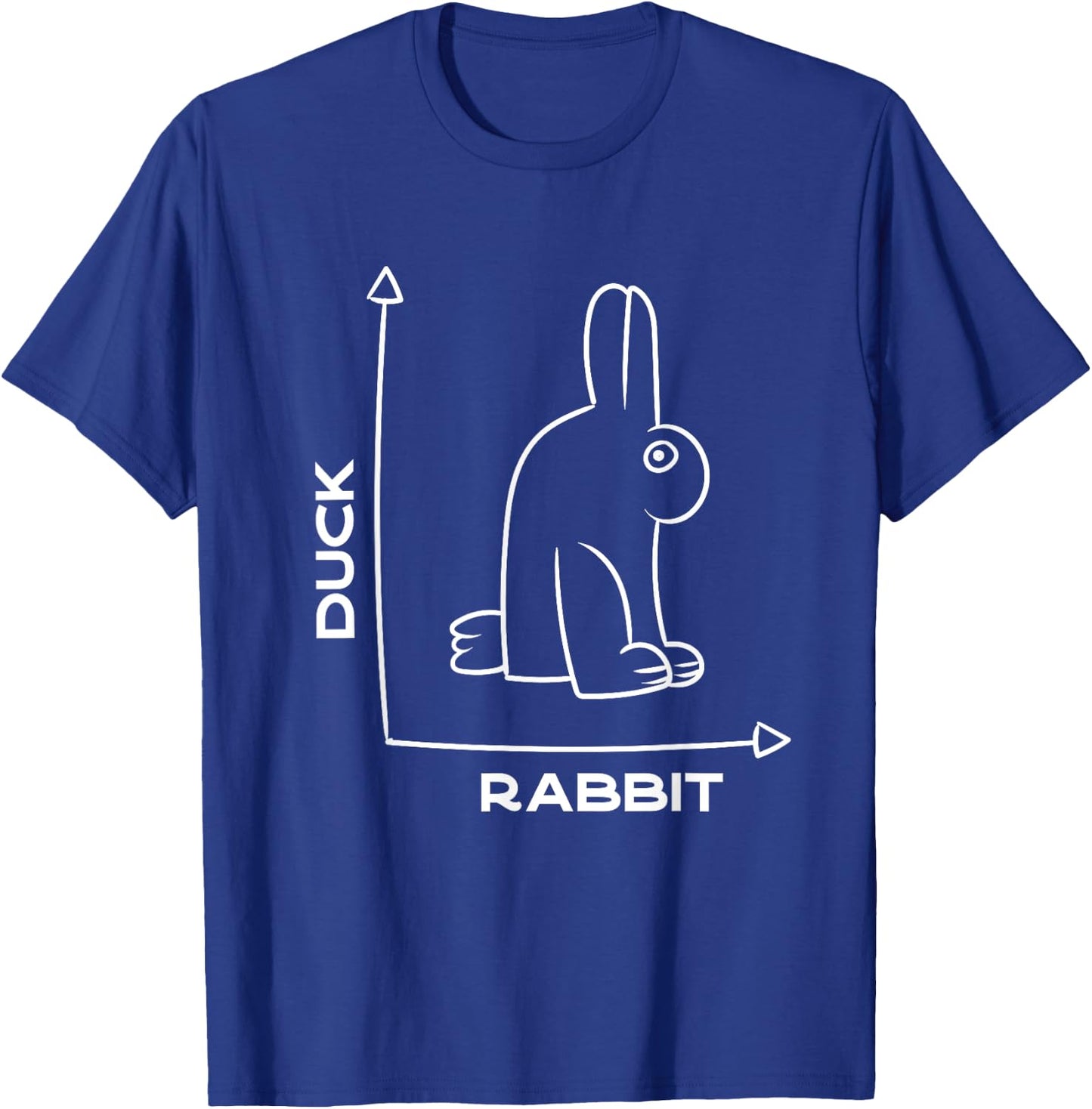 Duck - Rabbit - Funny - Joke - Bunny - Optical Illusion -pun T-Shirt - T-Shirt | Royal