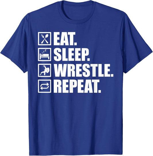 Funny Wrestling Designs Women Wrestle Athlete Fans T-Shirt - T-Shirt | Royal