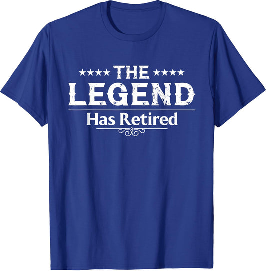 Funny The Legend Has Retired Art Women Retirement T-Shirt - T-Shirt | Royal