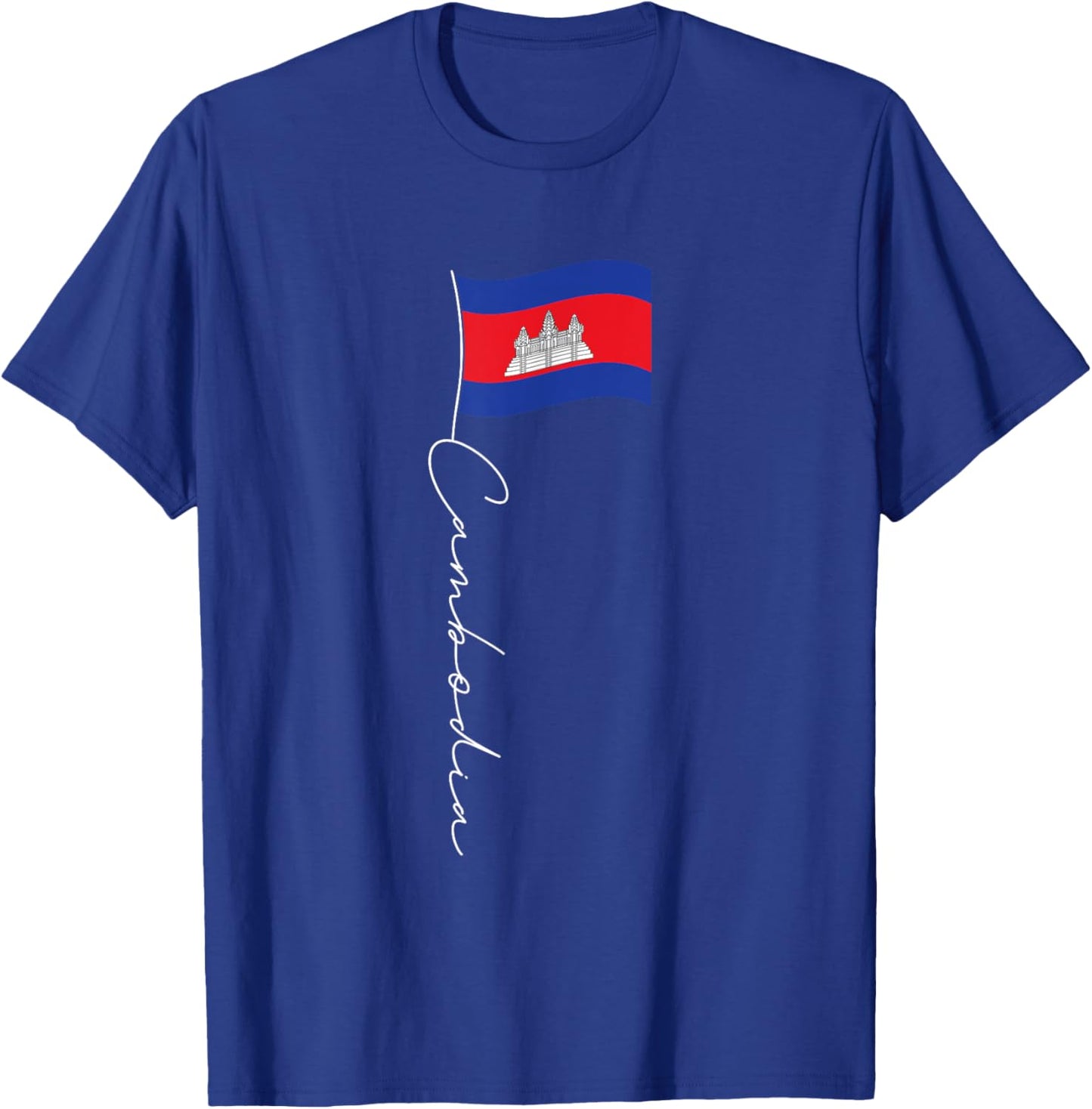 Cambodia Signature Flag Pole - Patriotic Cambodian Flag T-Shirt - T-Shirt | Royal