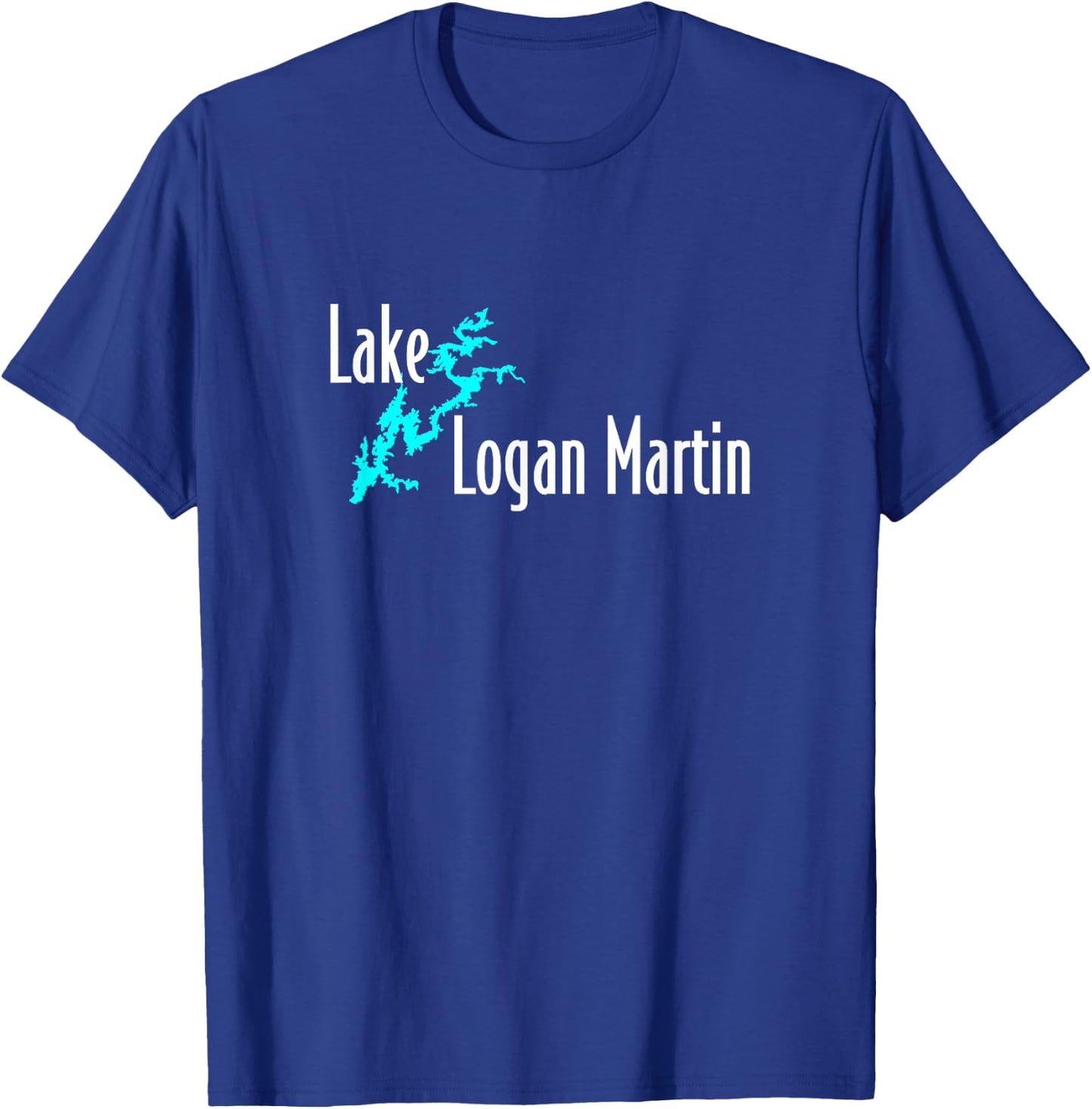 Minimalist Logan Martin Lake - Alabama T-Shirt - T-Shirt | Royal