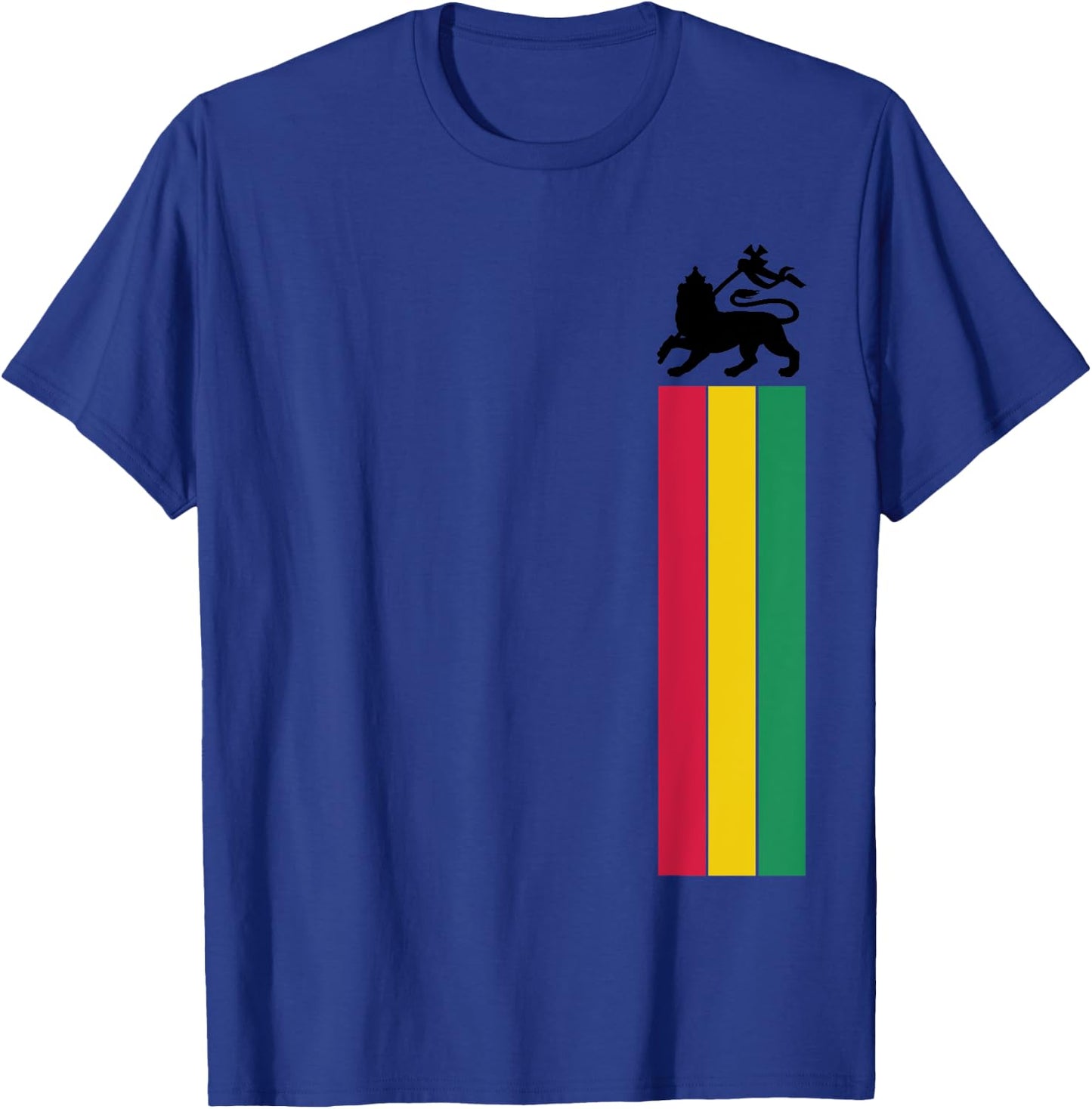 Lion of Juda Reggae Music Jamaica Ethiopian Flag T-Shirt - T-Shirt | Royal